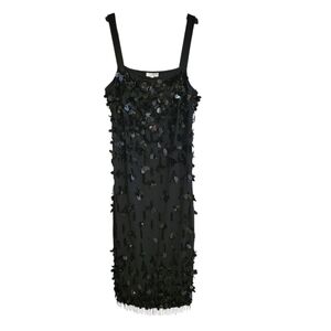 Joie Black Sequin Flapper Style Dress